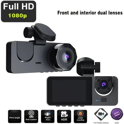 4K Dual Dash Cam, 2.0" IPS Screen, 170° Wide Angle, Front and Rear Car Camera with Night Vision