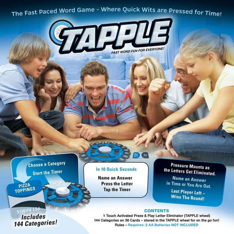 Tapple Word Game, Fast-Paced Family Board Game