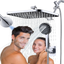 10 inch Rainfall Shower Head Combo in Stainless Steel with Handheld - 6 Spray Modes