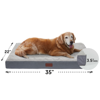Orthopedic Dog Bed for Large Dogs with Egg Crate Foam Support and Non-Slip Bottom, Waterproof and Machine Washable Removable Cover