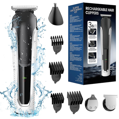 All-In-One Men's Grooming Kit with Nose and Ear Trimmer - Includes Limit Combs