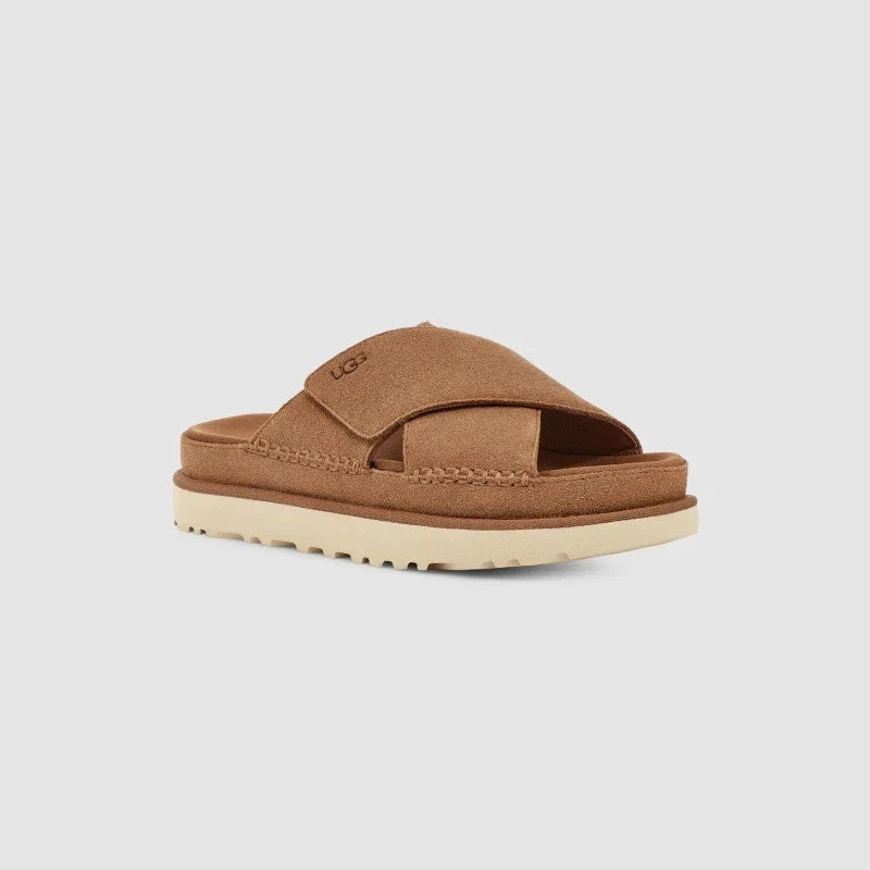 UGG Goldenstar Cross Slide Chestnut - Open Box