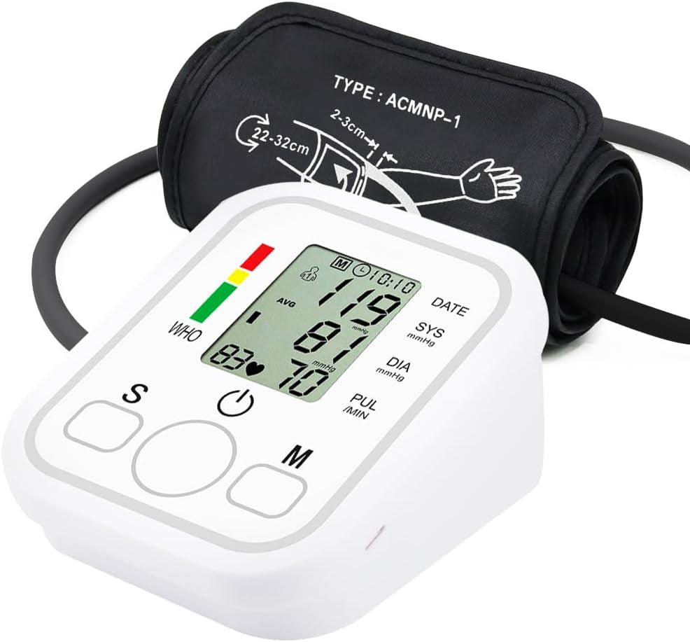 Blood Pressure Monitors for Home Use, Upper Arm Blood Pressure Monitor Large Cuff 2 * 99 Memory,Easy to use/Travel