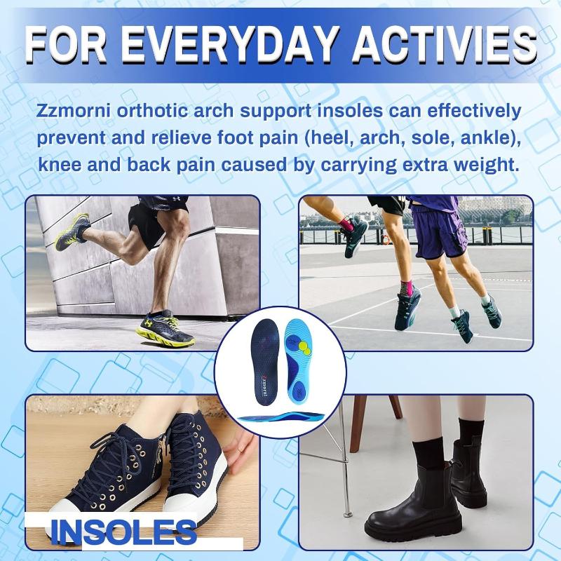 Premium Arch Supports Orthotics Inserts - Plantar Fasciitis Relief Anti-Fatigue 