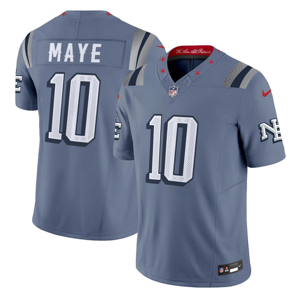 Men's Patriots Drake Maye Nike 2025 Rivalries Collection Jersey