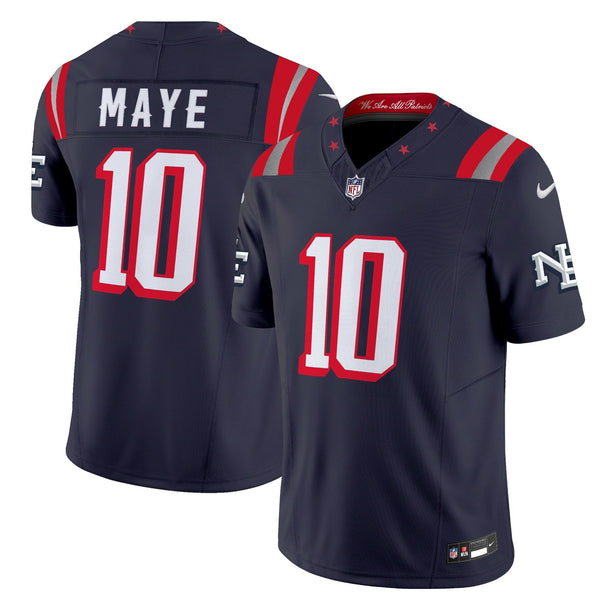 Men's Patriots Drake Maye Nike 2025 Rivalries Collection Jersey