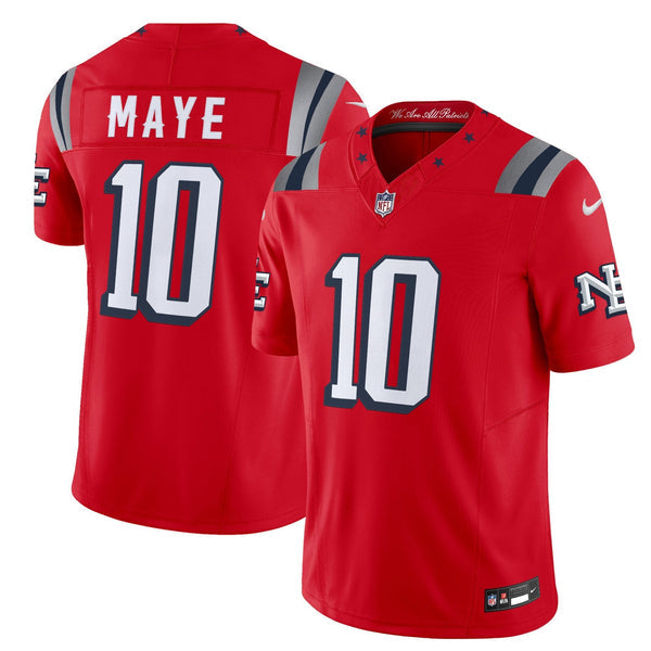 Men's Patriots Drake Maye Nike 2025 Rivalries Collection Jersey