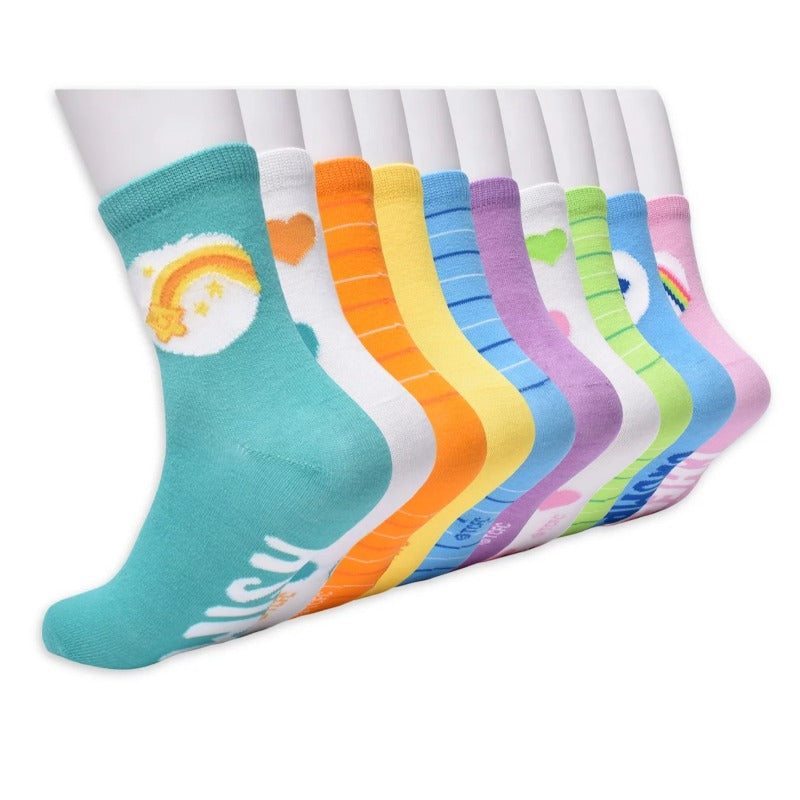 Women's 10 Pack Care Bears Graphic Crew Socks