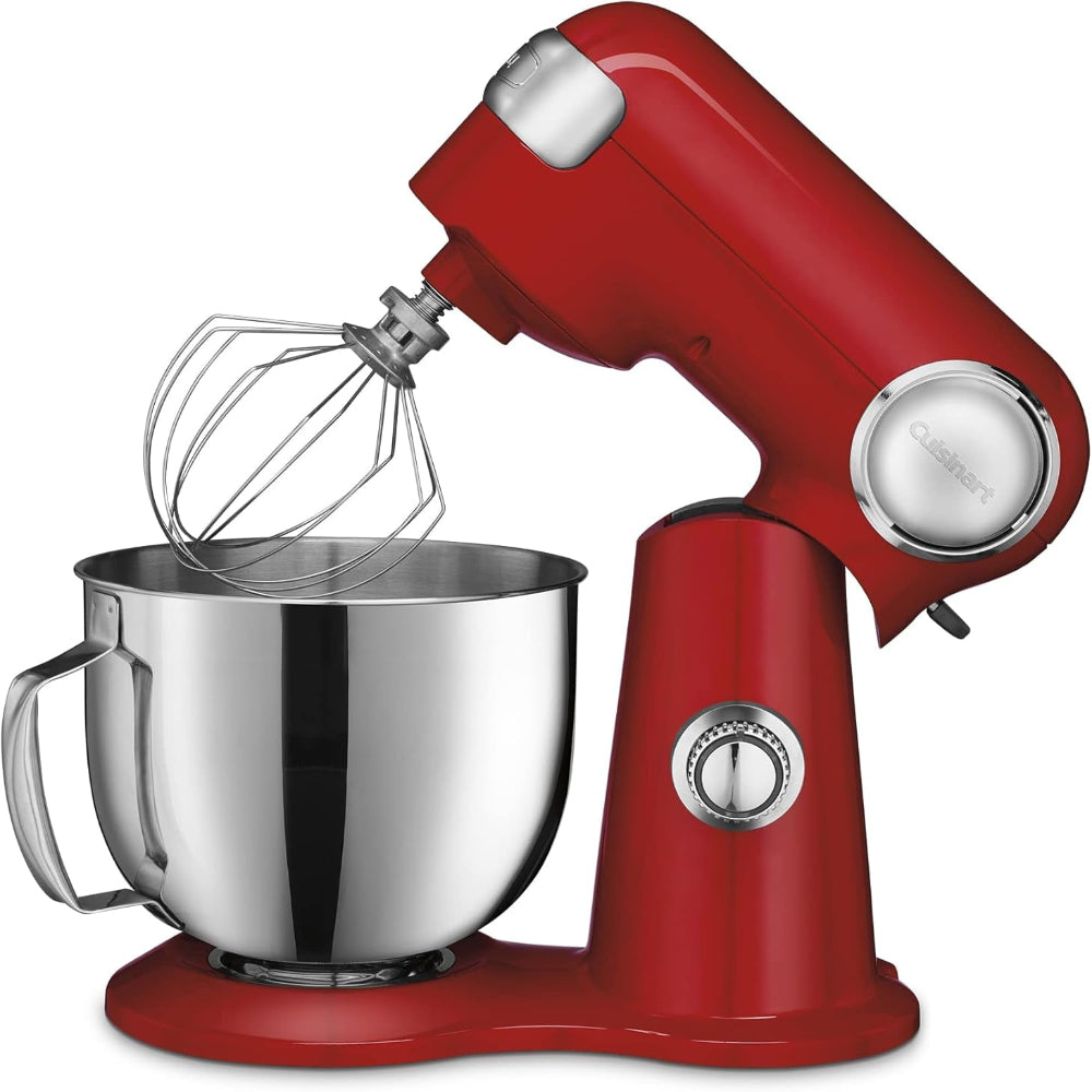 Cuisinart 5.5-Quart Stand Mixer, Ruby Red (Renewed)