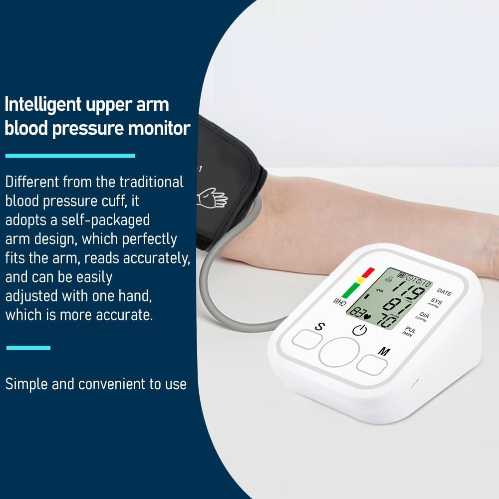 Blood Pressure Monitors for Home Use, Upper Arm Blood Pressure Monitor Large Cuff 2 * 99 Memory,Easy to use/Travel