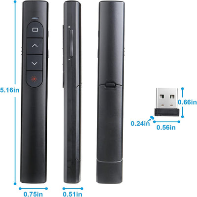 Wireless Presenter Remote, Presentation Clicker with Hyperlink & Volume Remote Control(Battery Included)