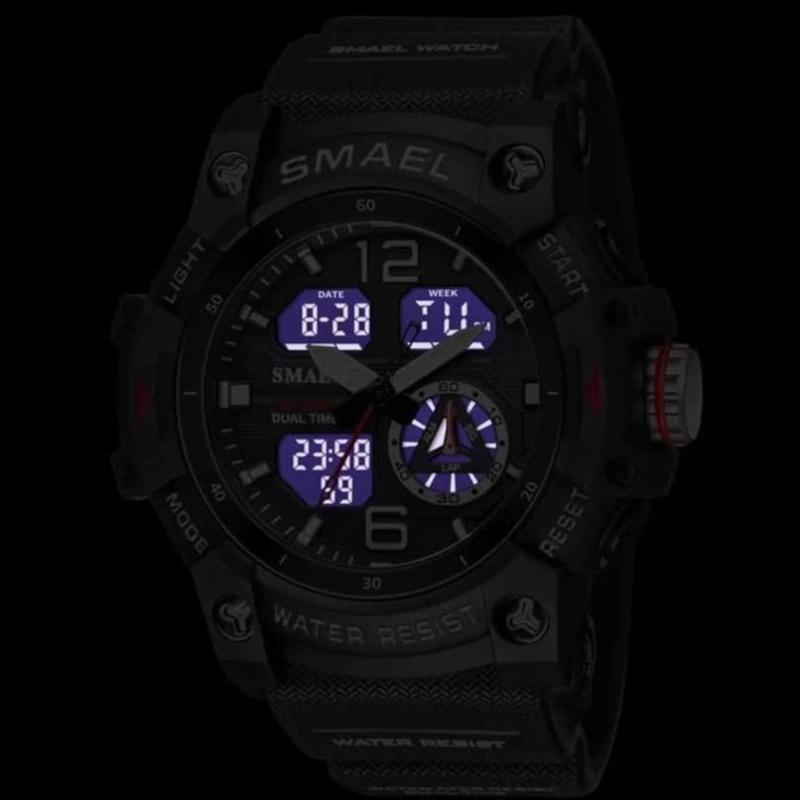 Men's Waterproof Sports Wrist Watch - LED Alarm Stopwatch