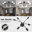 Miri - 6-Light Sputnik Ceiling Light Fixture, Modern Semi-Flush Mount 