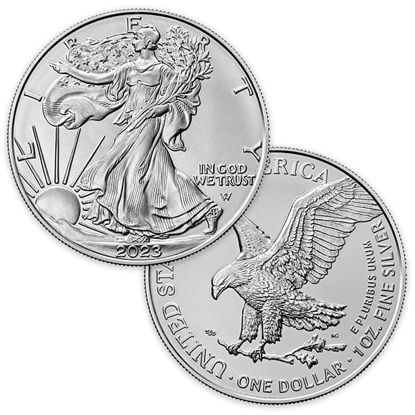Silver 2023 American Eagle 1 oz. Fine Silver .999 US Mint Silver Eagle 1oz $1 Coin