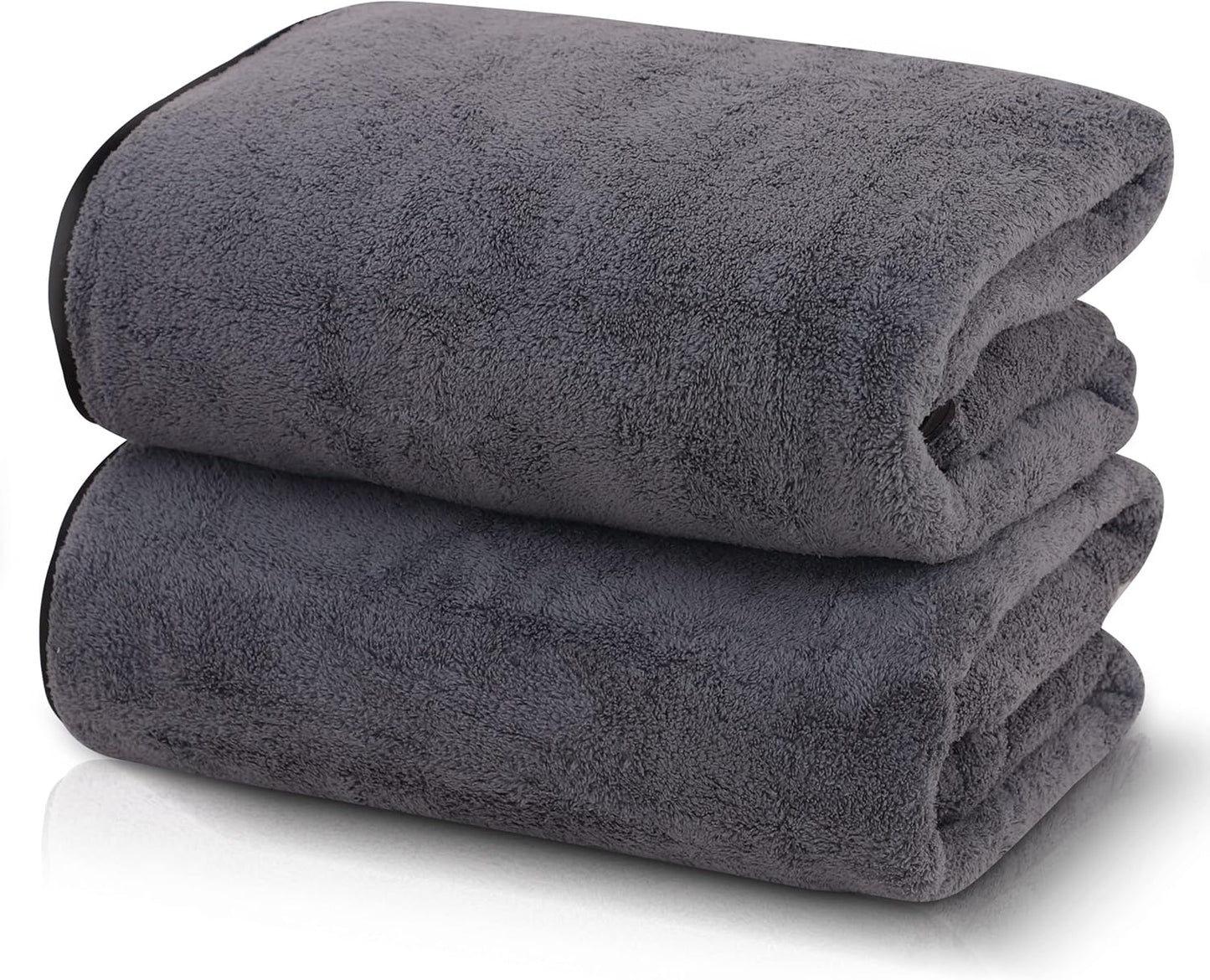 6 Pack Ultra Soft Microfiber Towel Set- 2 Bath Towels, 2 Hand Towels, 2 Washcloths