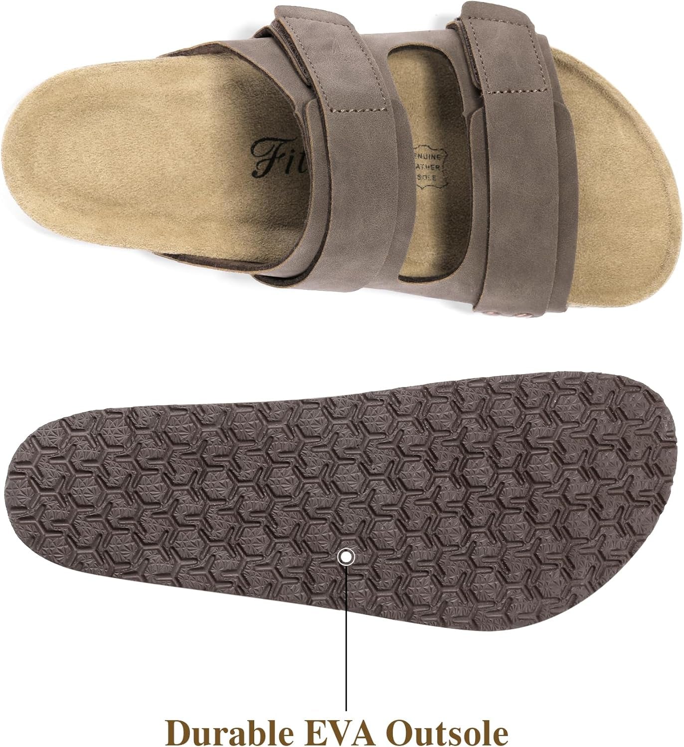 Women's Sandals with Arch Support - Cork Slides