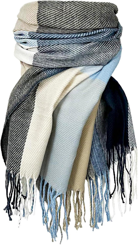 Plaid Winter Scarf for Women, Cashmere Feel Blanket Shawl and Wrap