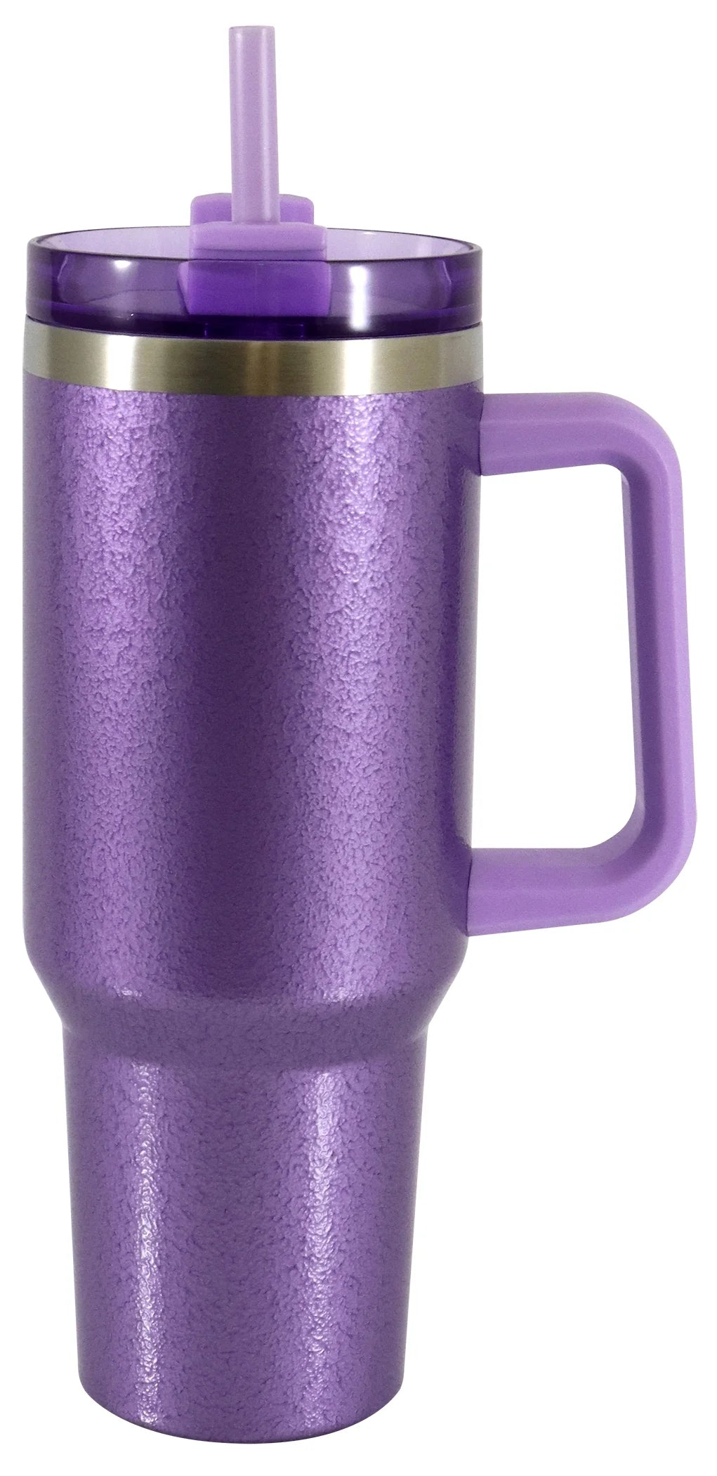 40oz Stainless Steel Tumbler with Straw and Handle, Double Wall Insulated