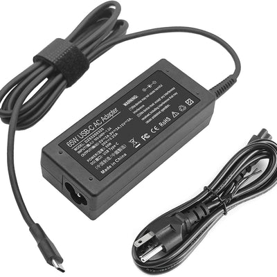 Universal 45 W-65W USB-C Laptop Charger or HP, Lenovo, Dell, Acer, Asus, Samsung