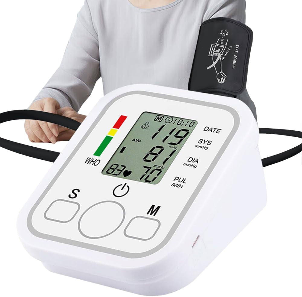 Blood Pressure Monitors for Home Use, Upper Arm Blood Pressure Monitor Large Cuff 2 * 99 Memory,Easy to use/Travel