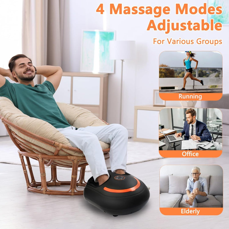 Shiatsu Foot Massager with Remote Deep Kneading Relief & Heat 