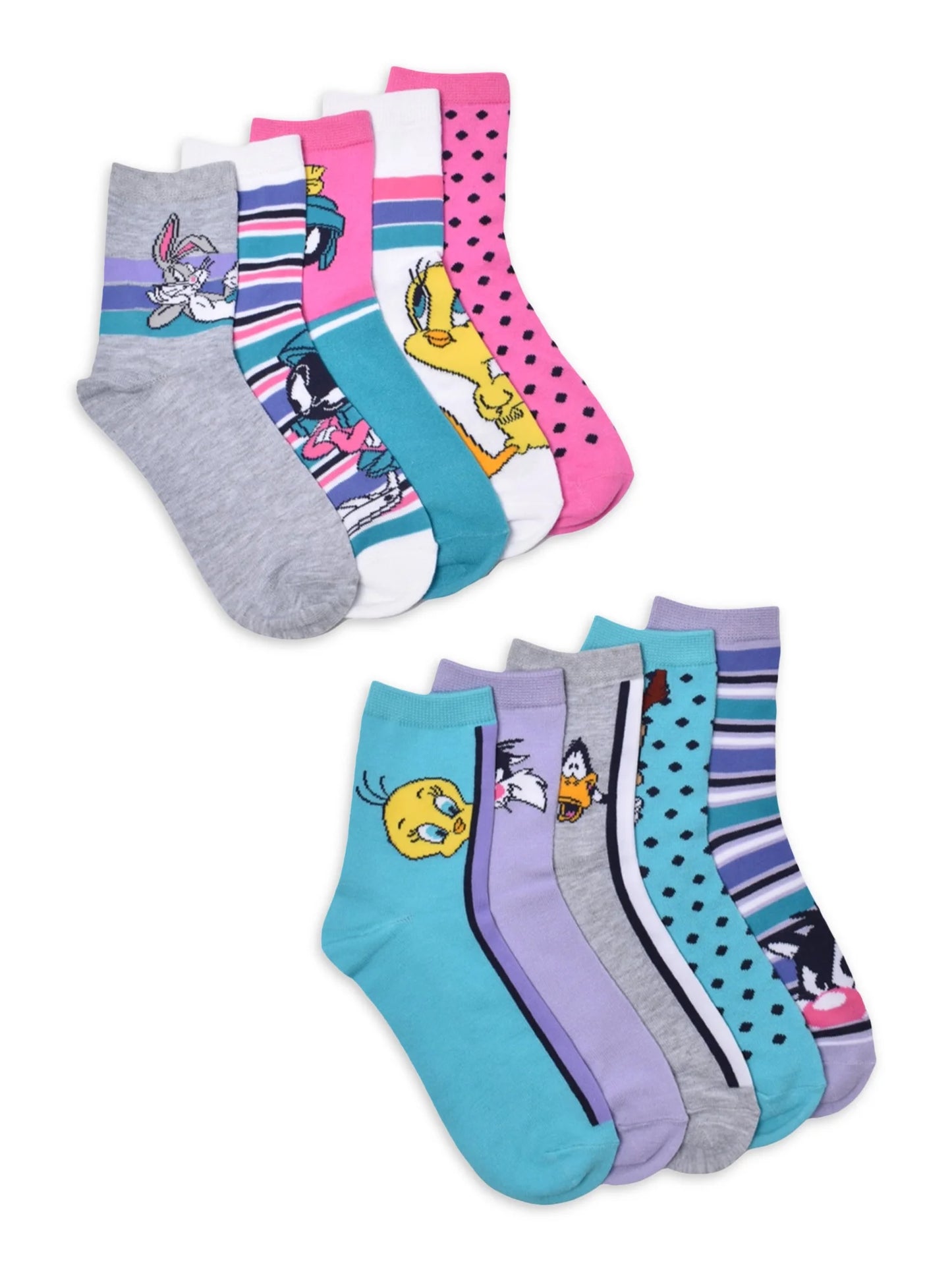 Women's 10 Pack Care Bears Graphic Crew Socks