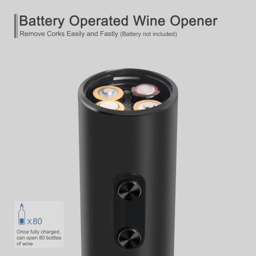Battery-Operated Electric Wine Bottle Opener with Lightweight Portable Corkscrew Design