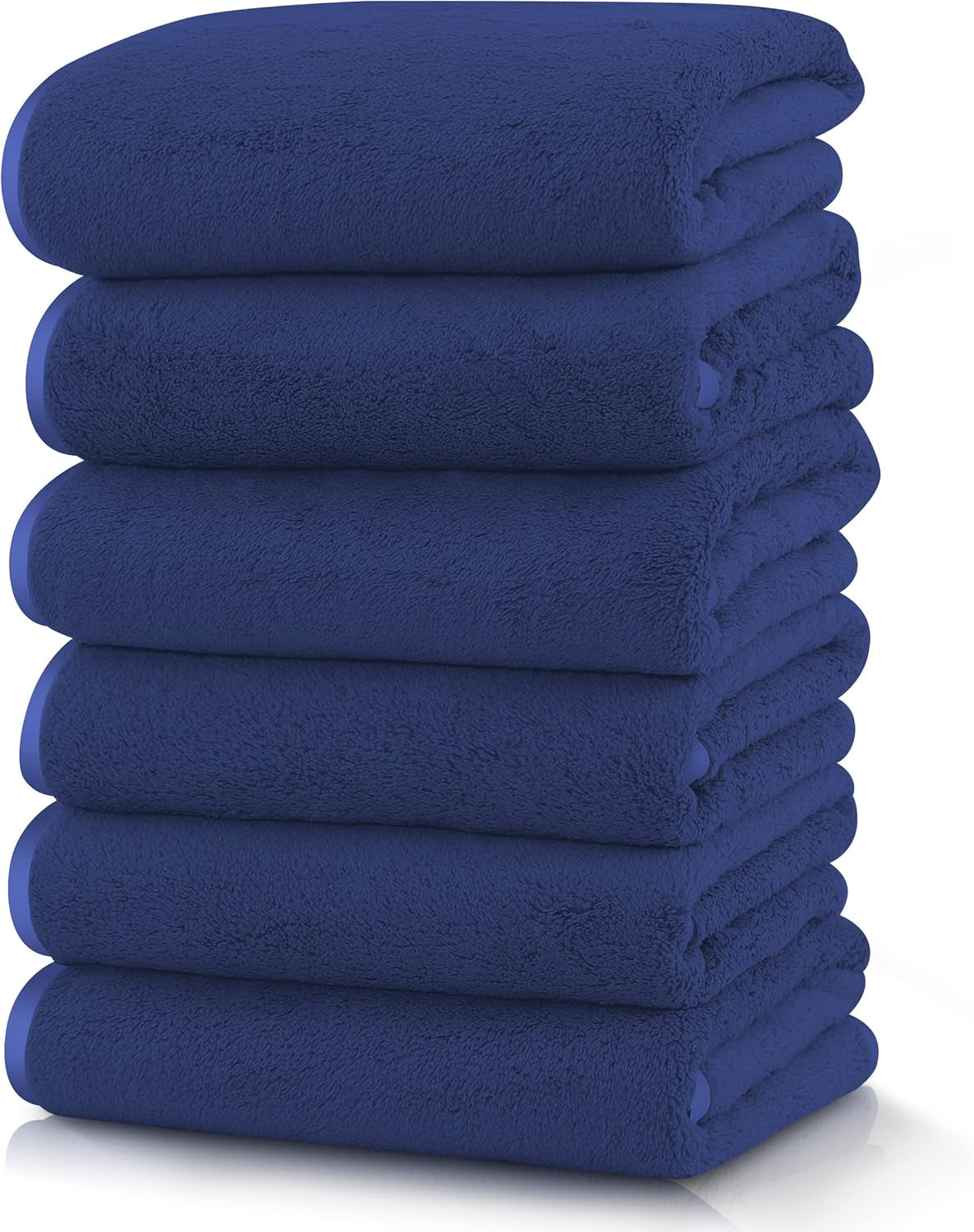 6 Pack Ultra Soft Microfiber Towel Set- 2 Bath Towels, 2 Hand Towels, 2 Washcloths