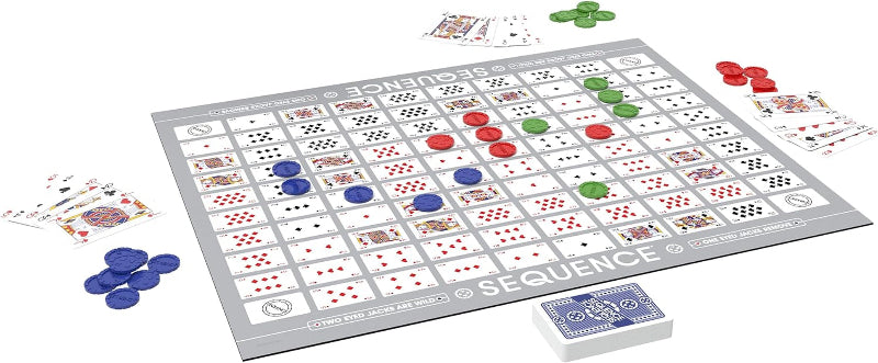 Original SEQUENCE Game with Folding Board, Cards, and Chips