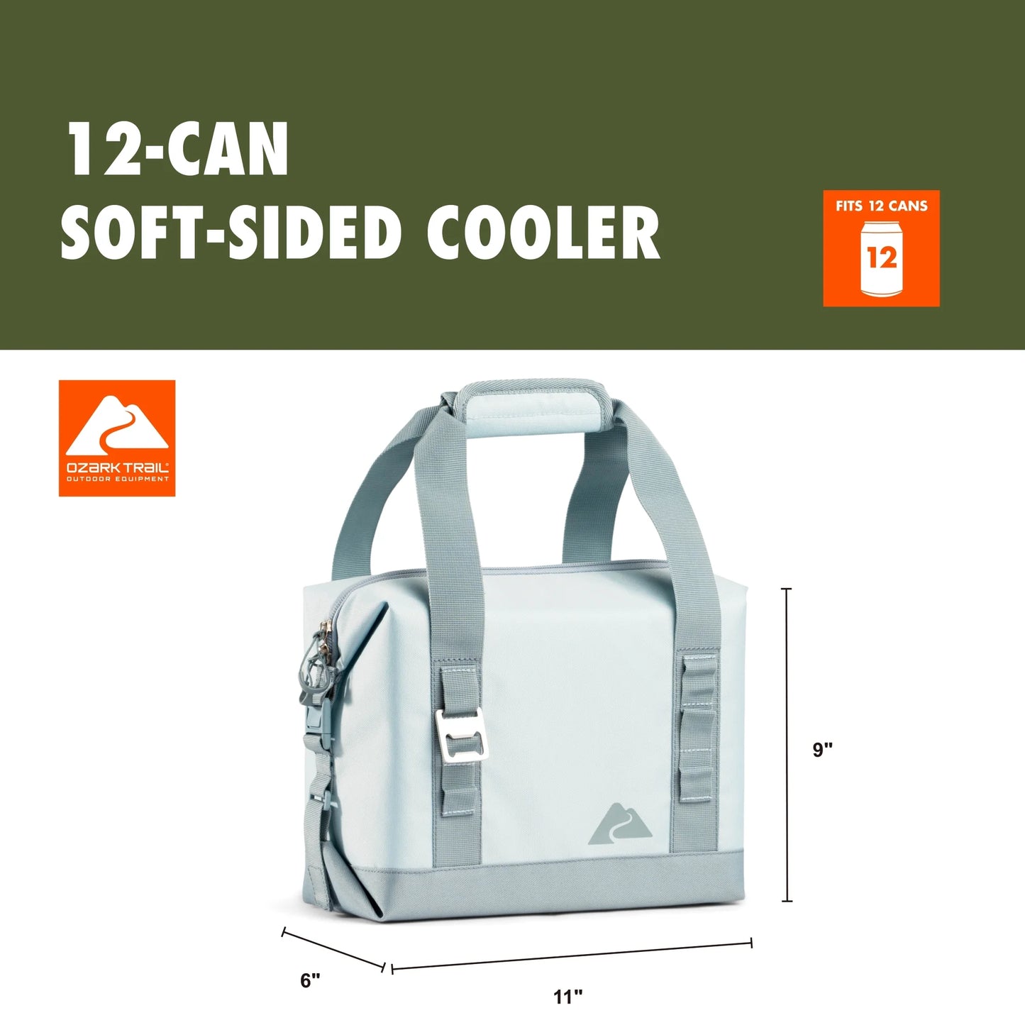 Soft Sided Cooler Bag - Insulated Folding Lunch Cooler for Travel Camping and Outdoor Use