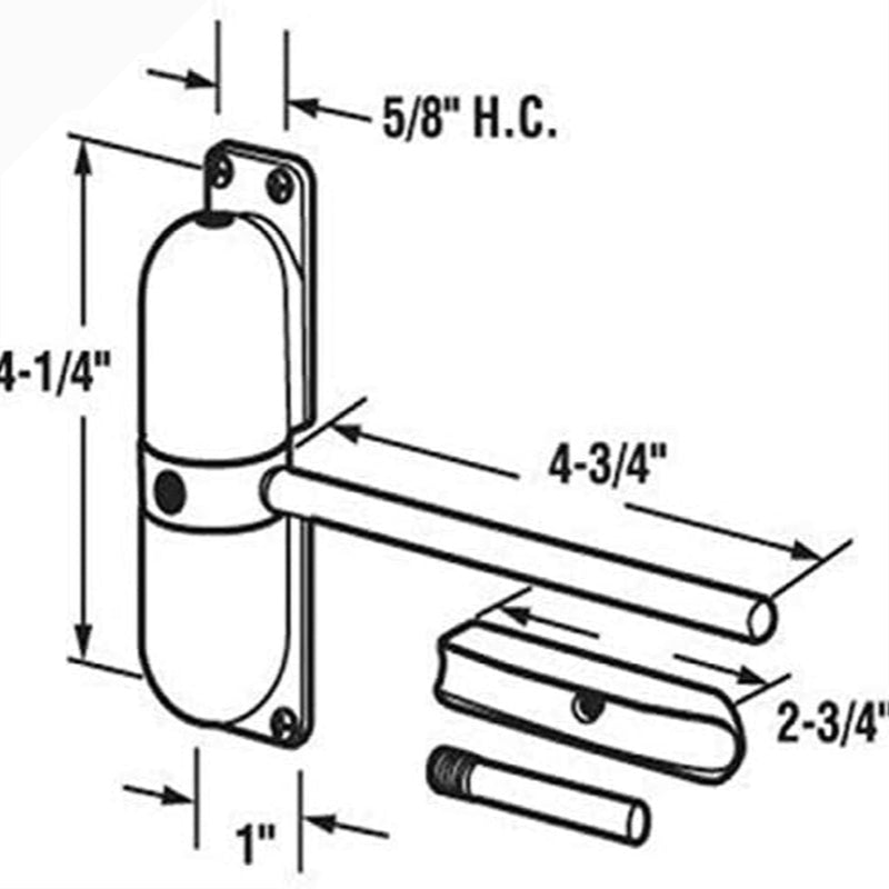 Automatic Safety Spring Door Closer for Hinged Doors, Easy Install Self-Closing Tool