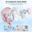 Portable Handheld Fan with Dual Motor, 4 Speeds, Foldable and Battery Operated