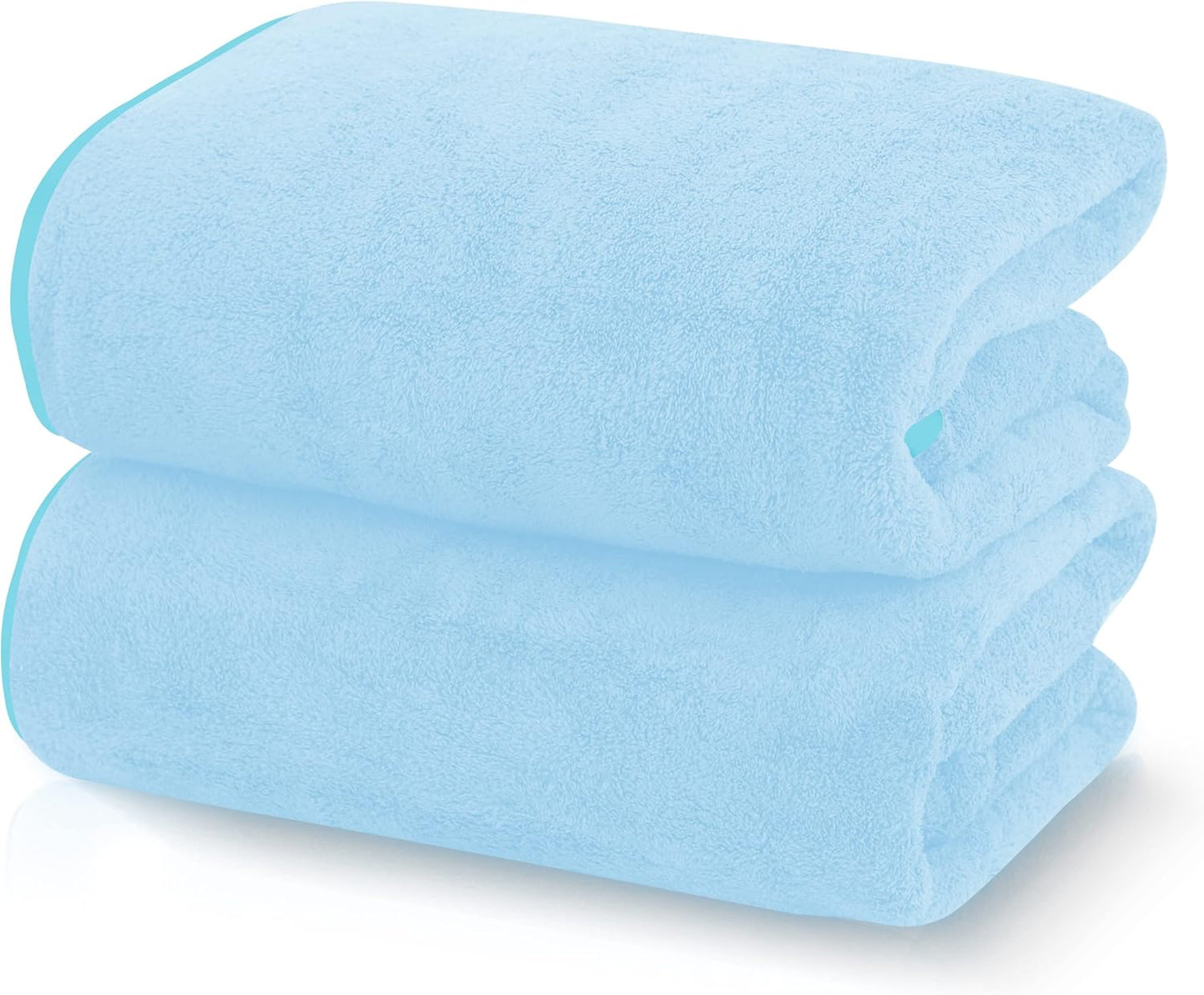 6 Pack Ultra Soft Microfiber Towel Set- 2 Bath Towels, 2 Hand Towels, 2 Washcloths