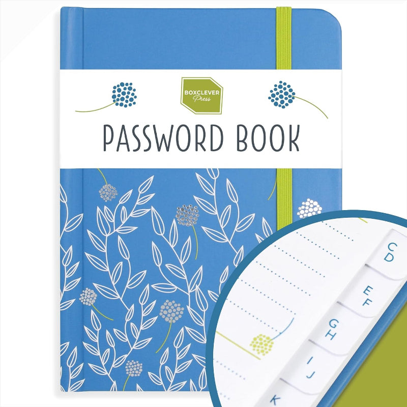 Miri - Password Book with Alphabetical Tabs for Home or Office Use