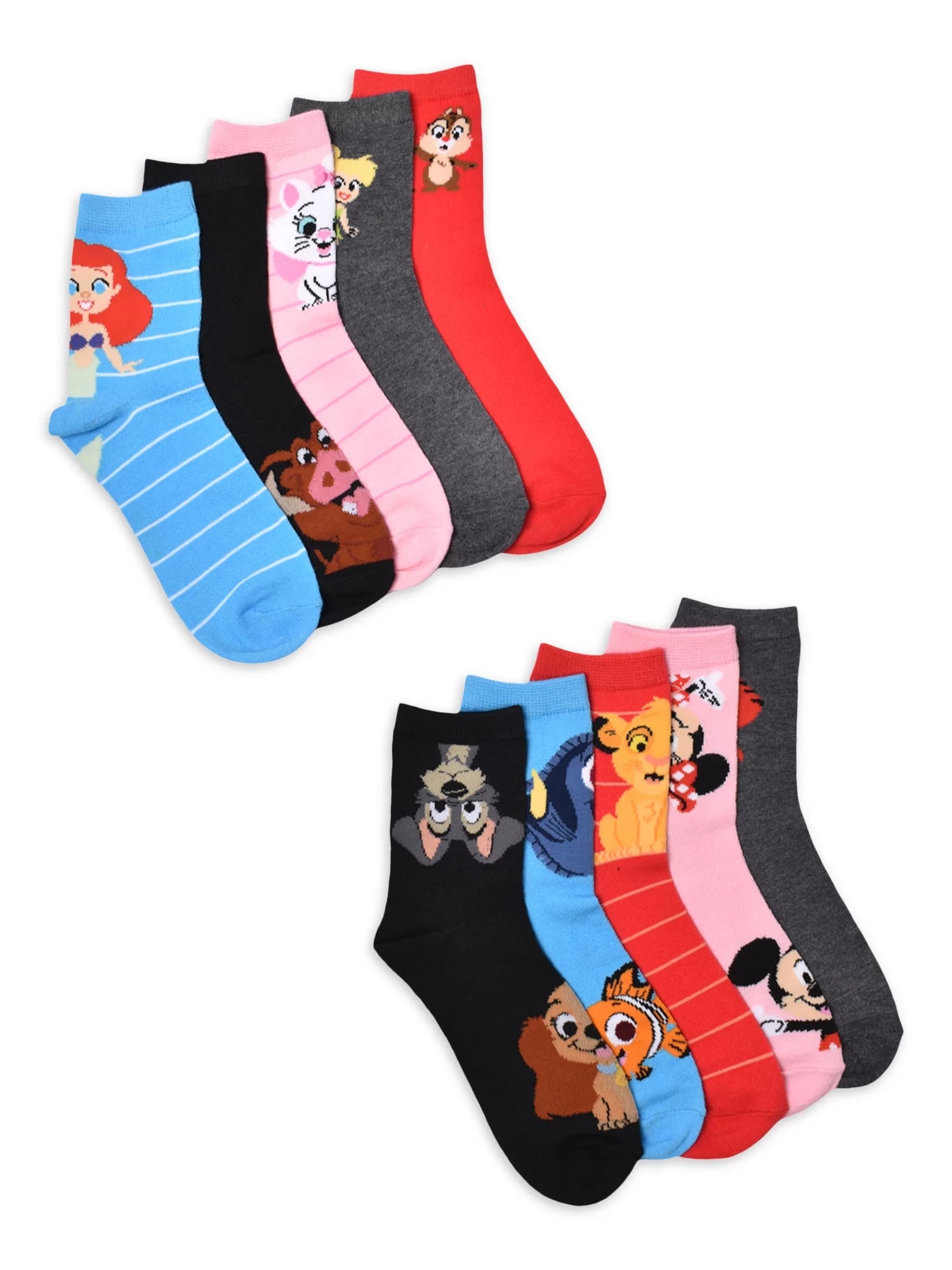 Women's 10 Pack Care Bears Graphic Crew Socks