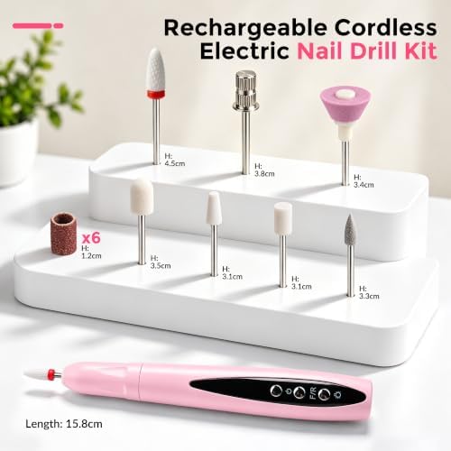 2-in-1 Portable Cordless Electric Nail Drill Kit for Beginners