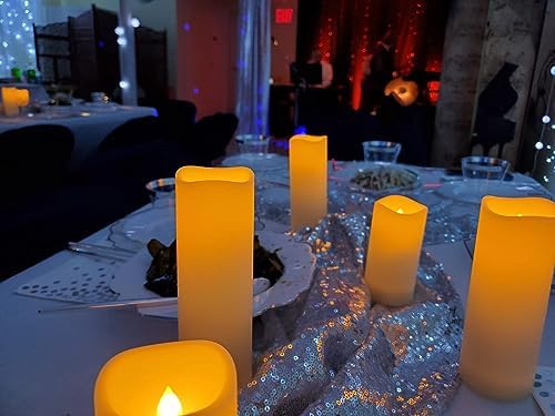 12-Pack Waterproof Outdoor Flameless LED Pillar Candles with Remote Control and Timer