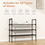3-Tier Stackable Shoe Rack Organizer with 5 Hooks for Closet, Entryway and Garage