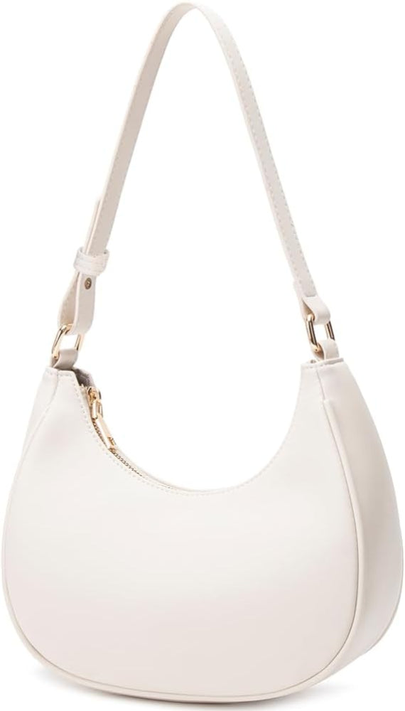 Crescent Shoulder Bag – Mini Hobo Tote Purse, Under-Arm, Zipper Closure for Women