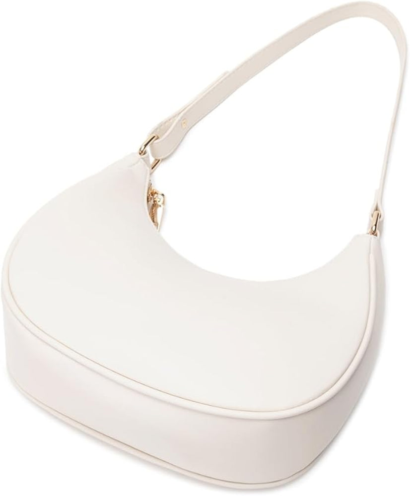 Crescent Shoulder Bag – Mini Hobo Tote Purse, Under-Arm, Zipper Closure for Women