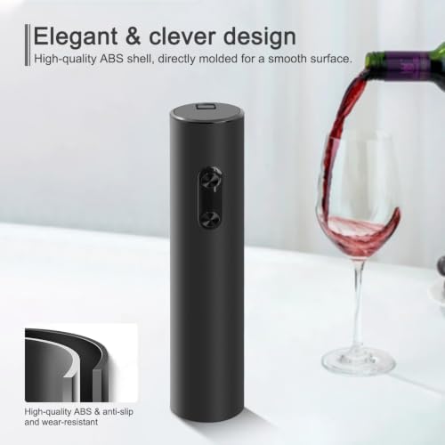 Battery-Operated Electric Wine Bottle Opener with Lightweight Portable Corkscrew Design