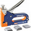 3-in-1 Heavy-Duty Staple Gun with 3,000 Staples, Adjustable Power and Manual Brad Nailer