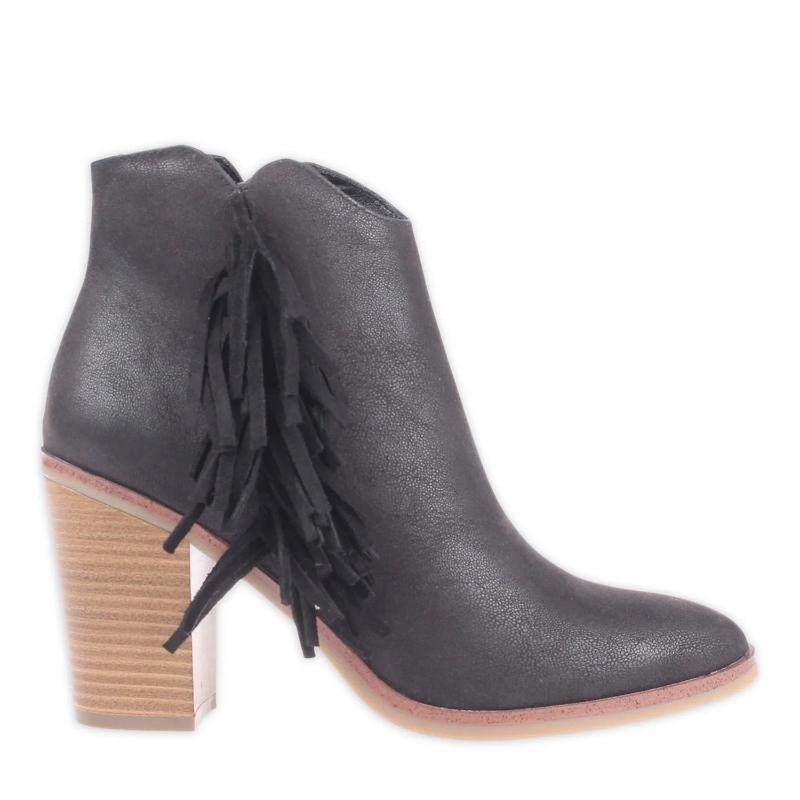 Women's Avril Fringe Heeled Booties