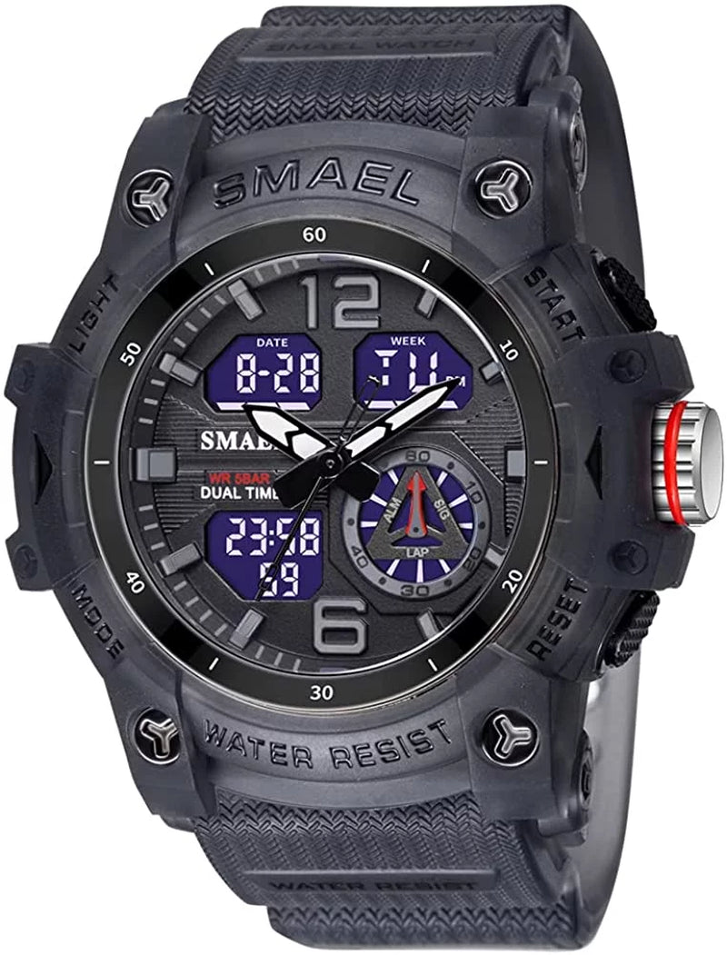 Men’s Digital Analog Military Style Sports Wristwatch