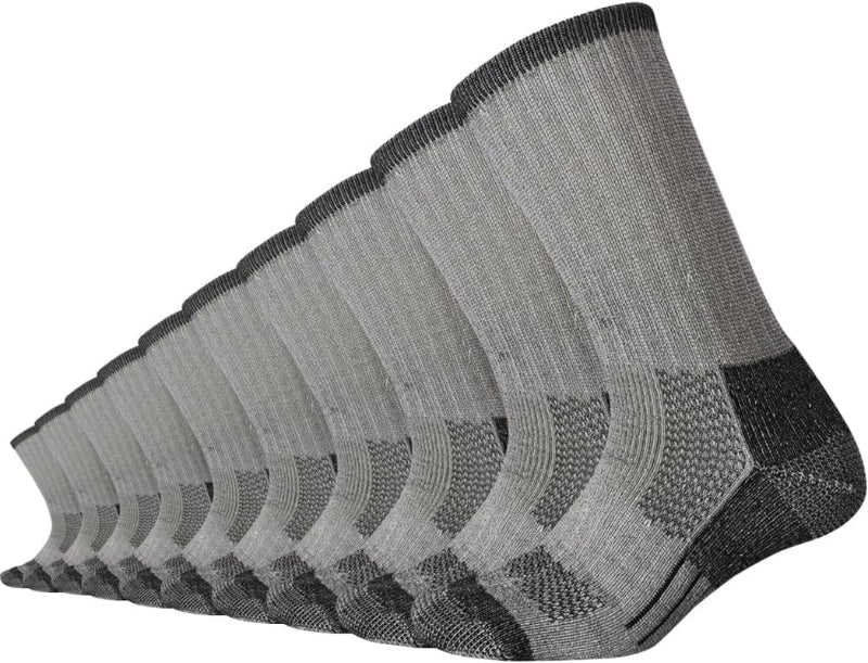 10 Pairs Merino Wool Cushion Crew Socks