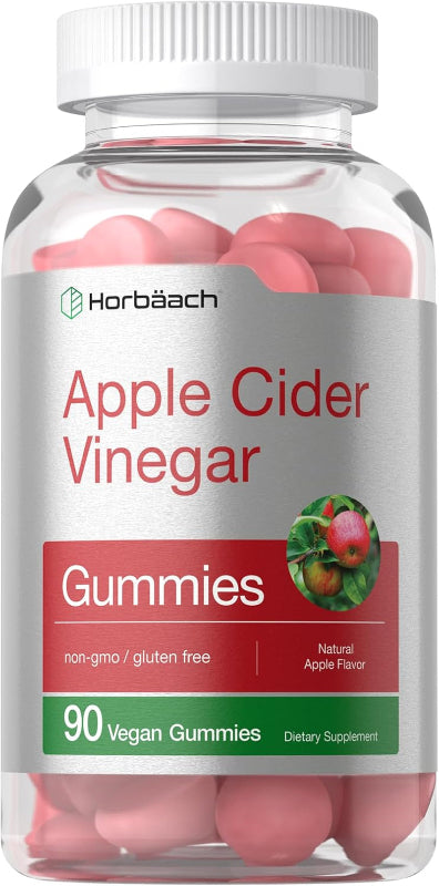  Vegan Apple Cider Vinegar Gummies 90 Count, Non-GMO, Gluten-Free ACV Supplement