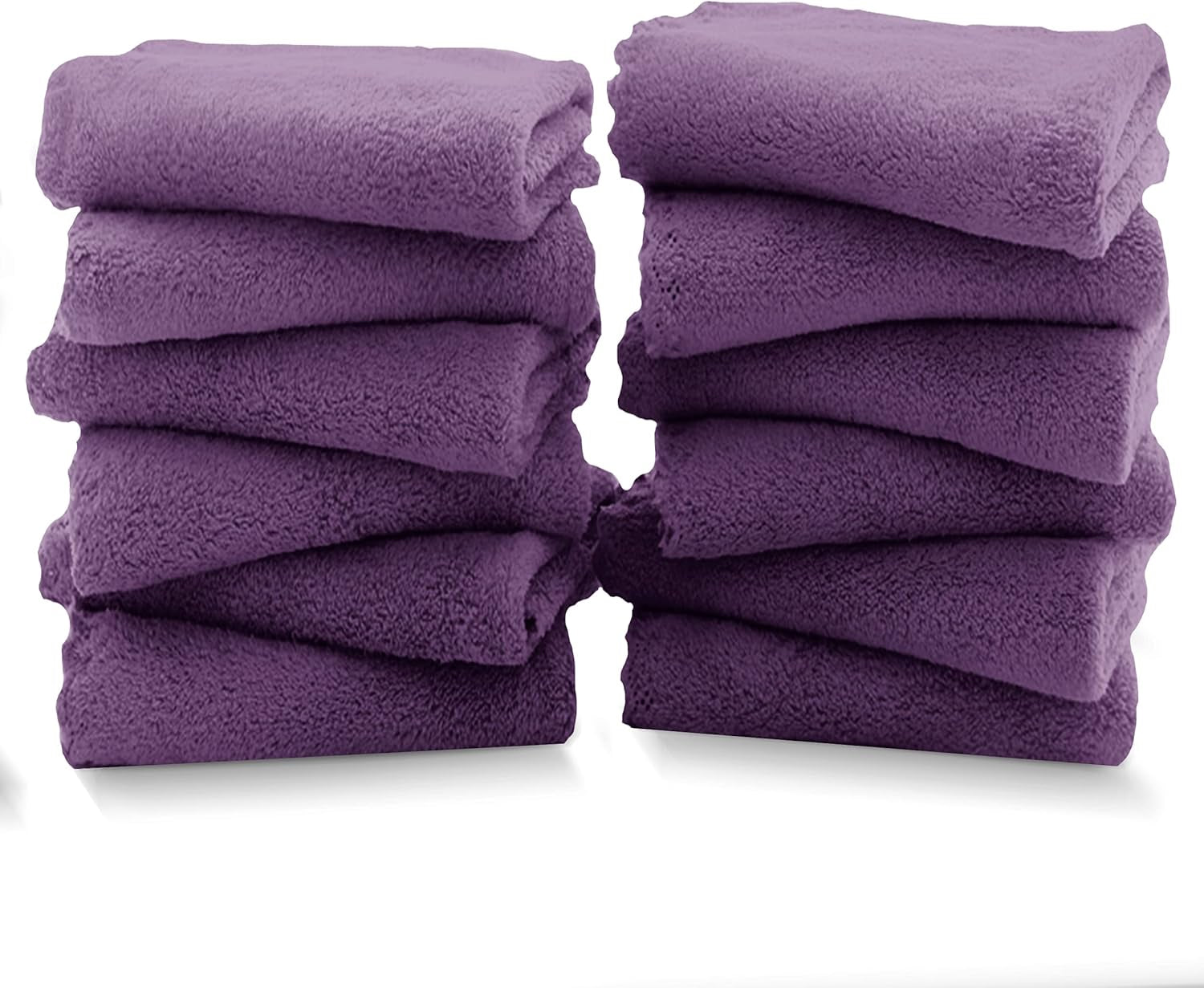 6 Pack Ultra Soft Microfiber Towel Set- 2 Bath Towels, 2 Hand Towels, 2 Washcloths