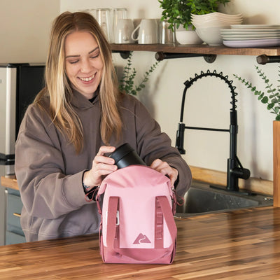 Soft Sided Cooler Bag - Insulated Folding Lunch Cooler for Travel Camping and Outdoor Use