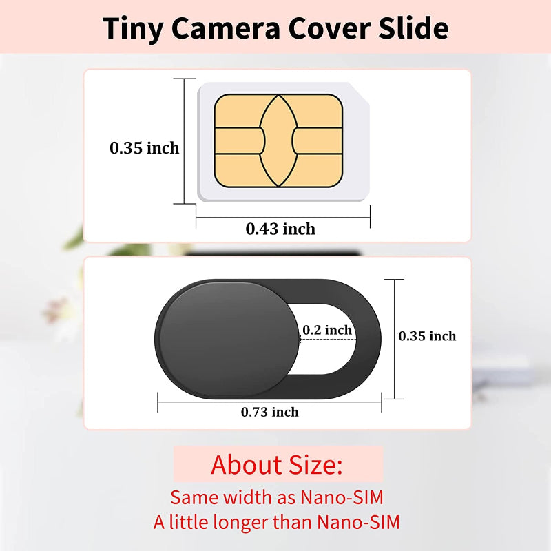 Ultra-Thin Web Camera Cover Slide for Laptop,Smart Phones, Tablets,  and  PC 