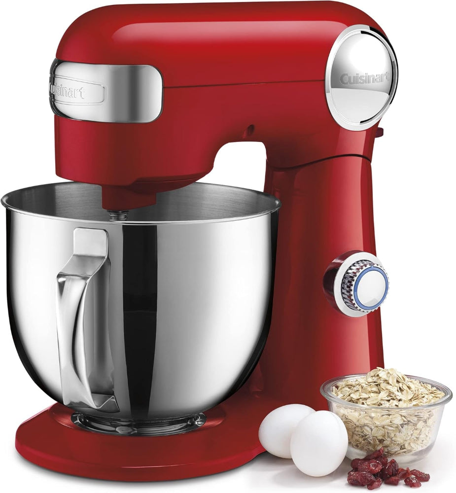 Cuisinart 5.5-Quart Stand Mixer, Ruby Red (Renewed)